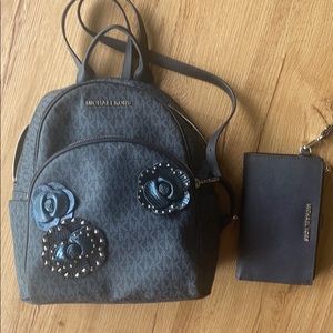 Michael Kors backpack and wallet